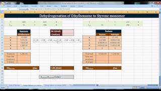 Excel for Chemical Engineers I 21 I Energy balance 55 Eneryg balance for reactive systems 2 [upl. by Mungam335]