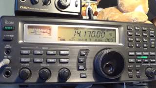 ZS6BNS South African ham station on 20 meters shortwave [upl. by Noirb]