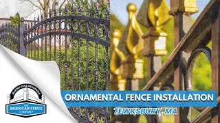 Ornamental Fence Installation in Tewksbury MA  The American Fence Company [upl. by Bahner]