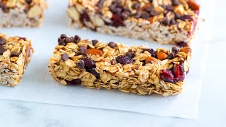 Soft and Chewy Homemade Granola Bars Recipe [upl. by Akienahs]