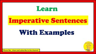 Imperative Sentences Imperative Sentences With Examples S2LEARN [upl. by Yasmeen]