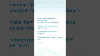 Multipart form data in html html coding htmltutorial form [upl. by Anah136]