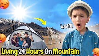 Living On Mountain For 24 Hours Challenge 😱 [upl. by Nadruoj420]