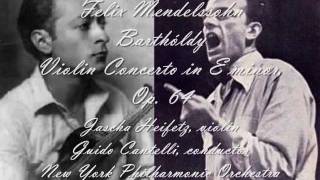 Mendelssohn Violin Concerto Heifetz  Cantelli [upl. by Naasah]