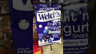 Welch’s Fruit ‘N Yogurt Snacks BlueberryAçaí shorts food snacks [upl. by Odranreb]