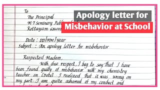 Apology letter for misbehavior at school  Formal letter writing [upl. by Oman]