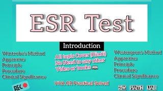 ESR Test Wintrobe amp Westergren Method [upl. by Bloch]