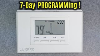 LUX Pro P621U  7 Day Programming  P521U LTX9100U amp LTX1500U Thermostats [upl. by Yrrum220]