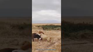 The lion was very happy to see the baby buffalo set 25 😭😲 animalworld wildlife animals shorts [upl. by Frans]