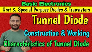 Tunnel Diode Construction amp Working Special Purpose Diode Basic Electronics BEBtech 1st year [upl. by Sanders]