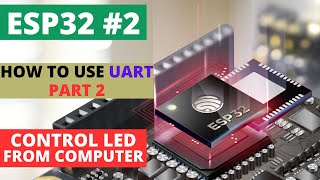 ESP322 How to use UART  PART 2  Control LED from Computer [upl. by Attekal509]