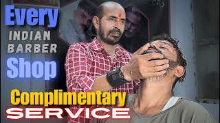 Head Massage was a complimentary service for everyone who get hair cut on Indian Barber Shop  Asmr [upl. by Danielson94]