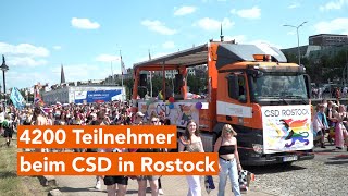 Vielfalt tut gut  4200 Teilnehmende beim CSD in Rostock [upl. by Einahteb]