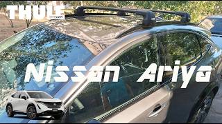 Roof rack bar with flush railing Thule Edge Wingbar Nissan Ariya [upl. by Faux]