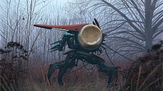 Futuristic Landscapes and Paintings by Simon Stålenhag  Ambient Chill Music [upl. by Rifkin]