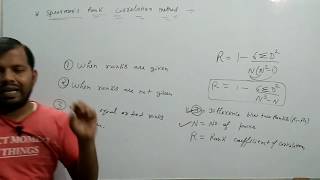 LECTURE8 SPEARMANS RANK CORRELATION METHOD PART 1 [upl. by Nairadas]