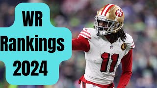 WR Rankings Fantasy Football Part 2 2024 [upl. by Mukerji187]