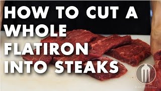 How to Cut a Whole Flatiron into Steaks Tutorial Video [upl. by Heida]