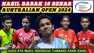 Keok Berjamaah Hasil Semua Sektor 16 Besar Badminton Australian Open 2024 Hari Ini [upl. by Atiugal252]