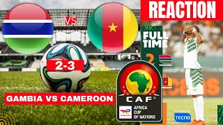 Gambia vs Cameroon 23 Live Stream Africa Cup Nations AFCON Football Match Score Lions Highlights [upl. by Ybbil]