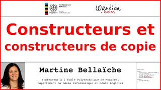 Constructeurs et constructeurs de copie  Martine Bellaïche [upl. by Surazal]