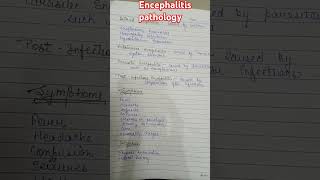 Encephalitis  notes [upl. by Derrik]