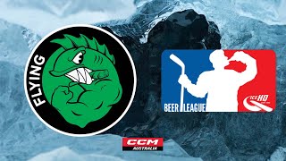 Flying Hellfish v Fred Minton Toilers  B3  15th Feb  IceHQ Beer League ice hockey [upl. by Buff]