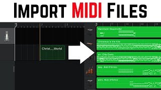 MIDI file importing in GarageBand iOS iPhoneiPad [upl. by Girard]