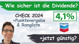 Chevron Aktienanalyse 2024 Wie sicher ist die Dividende günstig bewertet [upl. by Leverett866]