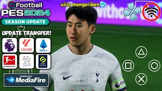 eFootball Pes 2024 Ppsspp Terbaik Offline Full Real Face Best Graphics [upl. by Naimad]