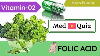 Vitamin02Folic acidspinabifidaBiochemistry Quizmedical questions and answersMbbs quizMed Quiz [upl. by Nedia885]