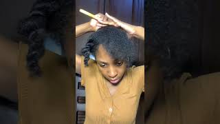 How to do a sleek braided ponytail for 4b4c hair 4chair 4chairstyles naturalhair [upl. by Enayr]