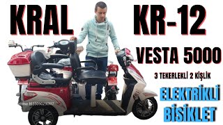 KR12 KRAL MOTOR VESTA 5000 üç tekerlekli iki kişilik elektrikli bisiklet  araç inceleme [upl. by Osswald220]