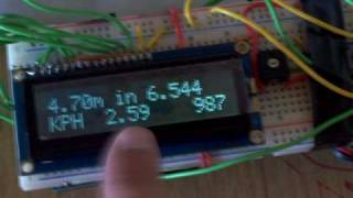 arduino  LCD  LDR  laser  speedometer [upl. by Llerdna393]