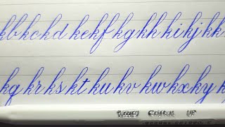 How to join letter k in copperplate calligraphy by ball bic pen handwriting practices [upl. by Biddle936]