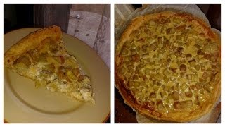 Recette de la tarte à la rhubarbe  A savourer en famille  le bonus de la compote de rhubarbe [upl. by Mackay]