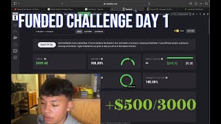 500 in one day Funded account challenge [upl. by Odnarb10]