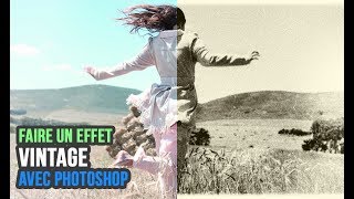 Comment faire un effet vintage  Photoshop Tutorials [upl. by Yrakaz]