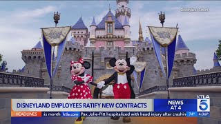 Disneyland employees ratify new contracts receive wage hikes and flexible sick leave [upl. by Oiliruam502]