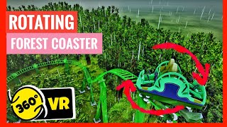 4K 360 VR Video Rotating Forest Coaster Simulator for Google Cardboard 360° 3D VR split screen SBS [upl. by Silber]