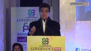 Shri Jeetendra KapoorLegendary Actor and Superstar at Governance Now 4th PSU Awards 2016 [upl. by Genisia180]