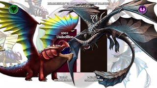 Rumblehorn vs Stormcutter Titan Dragons power levels  httyd  Dragons Rise of Berk [upl. by Cohdwell]