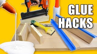 5 Quick Glue Hacks  Woodworking Tips and Tricks [upl. by Ahsinik]