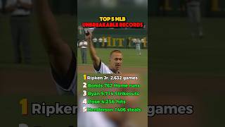 Top 5 MLB Unbreakable Records baseball mlb baseballshorts [upl. by Airotkciv]