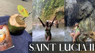 St Lucia Travel Vlog 2021Solocation Part 2 Toraille Waterfalls Piton Waterfalls Sulphur Springs [upl. by Blodgett107]