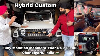 Mahindra Thar  Fully Modification Cost Rs 700000  ​⁠HybridCustoms  Chandigarh India [upl. by Zanas607]