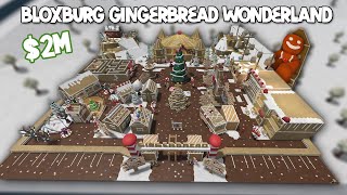 TOURING A BLOXBURG 2M GINGERBREAD TOWN AND 10TH ELF [upl. by Dauf]