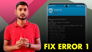 How to Solve Error 1 in TWRP  Error 1 While Installing Magisk amp Custom ROM [upl. by Nairrot512]