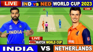 Live IND Vs NED ICC World Cup 2023  Live Match Centre  India Vs Netherlands  1st Innings [upl. by Xineohp]