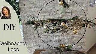 DIY Loop weihnachtlich modern dekoriert [upl. by Idid]